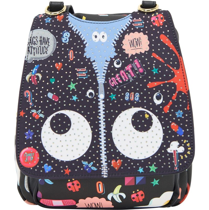 MYMO Batoh Pop Eyetheme svetlomodrá / červená / čierna / biela 64391623