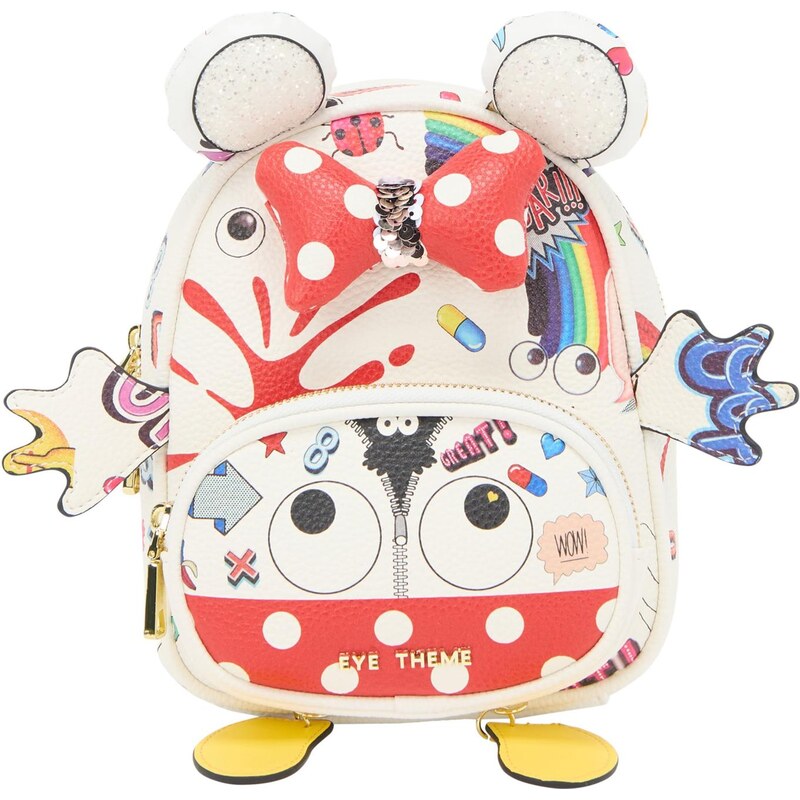 MYMO Batoh Pop Eyetheme nebielená / žltá / červená / čierna 64391614