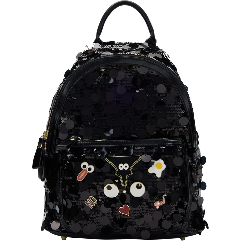 MYMO Batoh Pop Eyetheme žltá / tmavočervená / čierna / biela 65979704