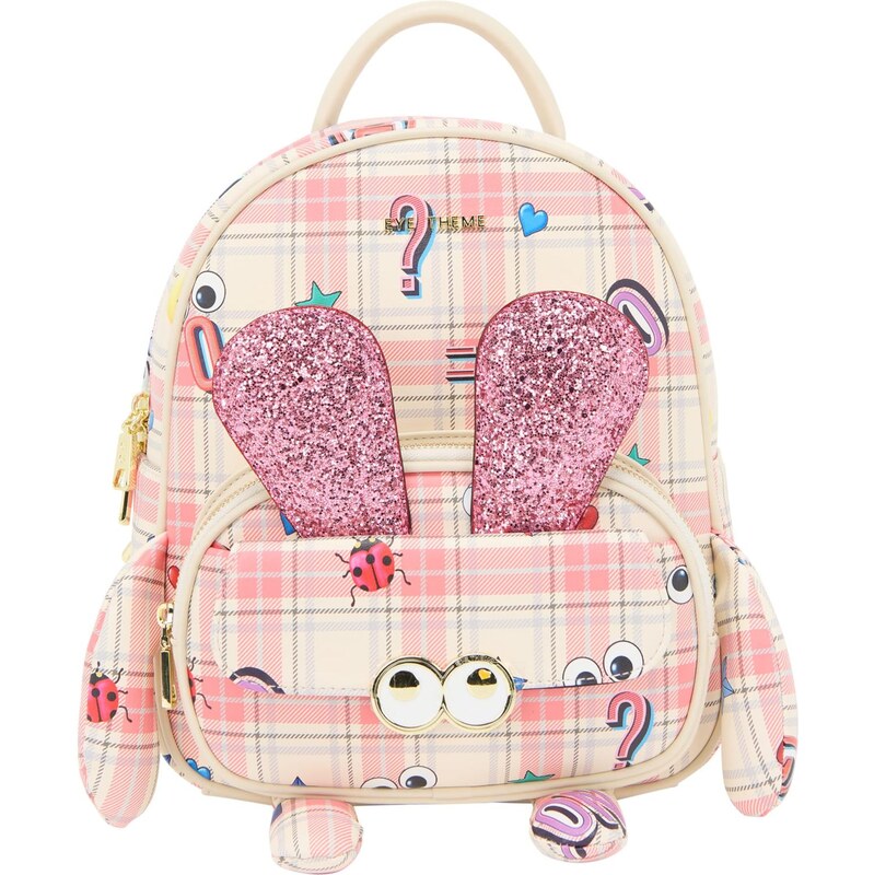 MYMO Batoh Pop Eyetheme krémová / modrá / staroružová / biela 64391665