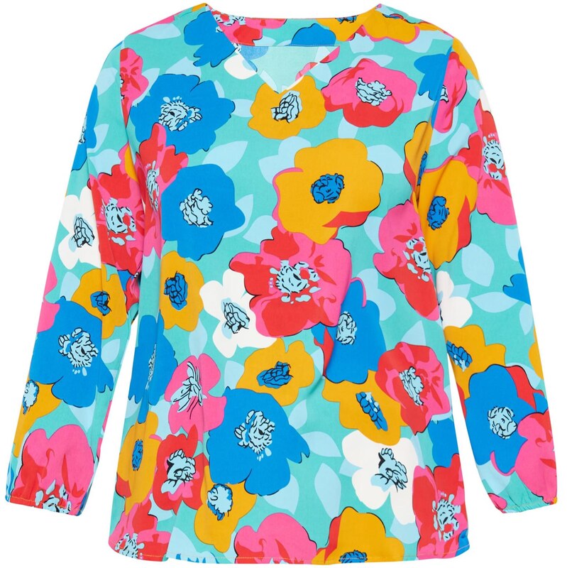 Usha Blúzka Fashion Look azúrová / svetlomodrá / žltá / ružová 66142136