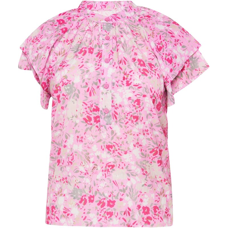 FELIPA Blúzka Fashion Look pastelovo zelená / svetlozelená / ružová / 64575665