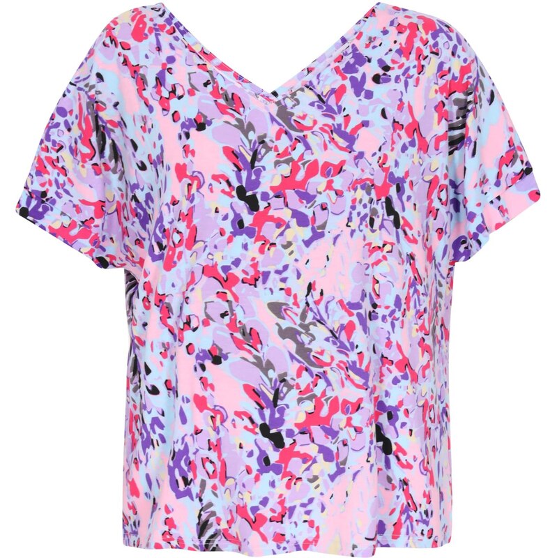 Usha Tričko Fashion Look svetlomodrá / fialová / levanduľová / ružová 66142156