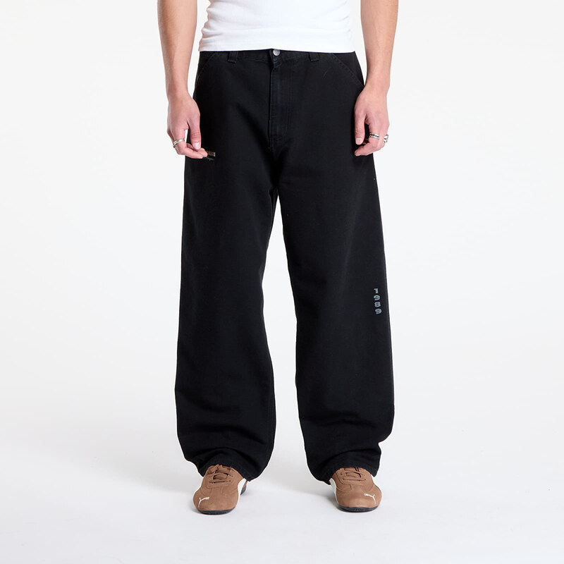 Kalhoty Carhartt WIP OG Single Knee Graphic Pant Black Heavy Stone 64079191