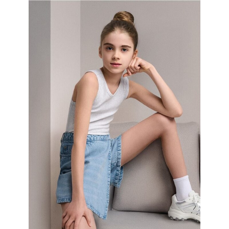 Sinsay - Tričko s krátkym rukávom - svetlošedá 65754947