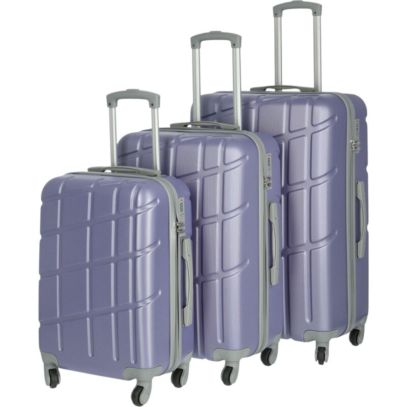 Cestovný plastový kufor Ormi Dakota veľkosť SADA, fialový 66436417