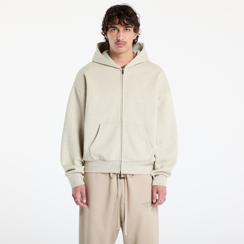 Mikina Fear of God Essentials Classic Full Zip Hoodie Heather Stone S 64080042