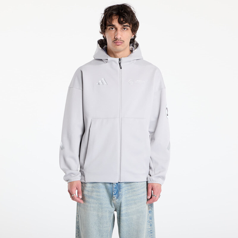 adidas Performance Mikina adidas x Mercedes AMG Silver Full Zip Hoodie 64083345