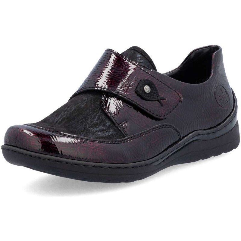 Dámske poltopánky RIEKER 48951-35 červená W5 64089576