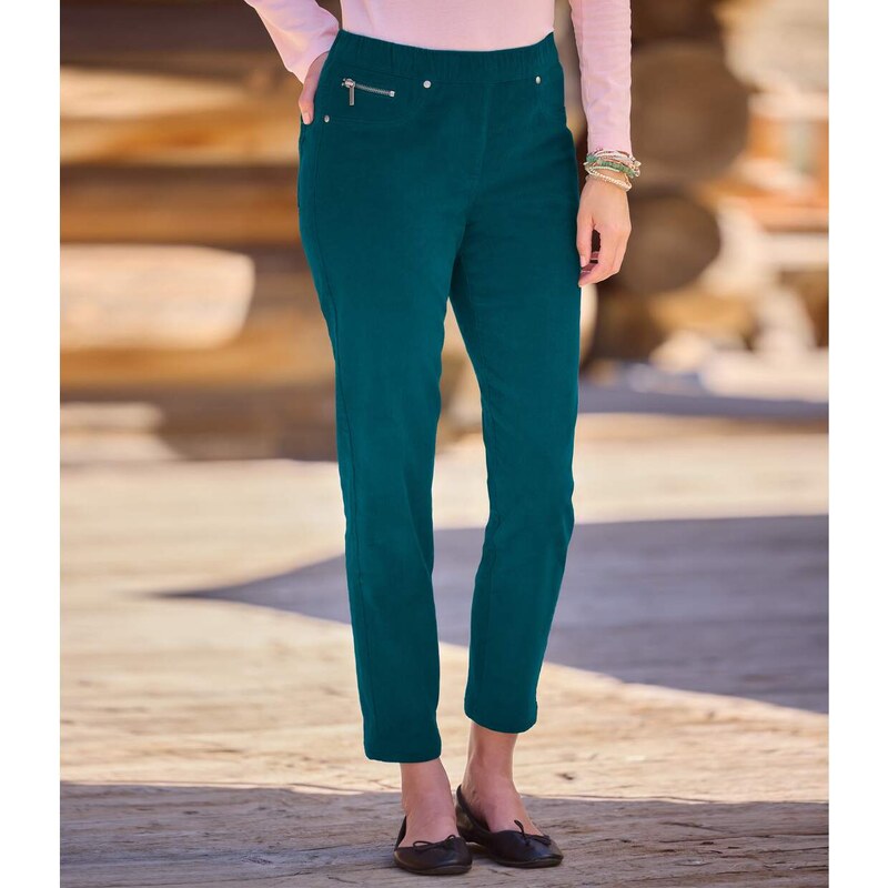 Menčestrové nohavicové legíny Atlas For Men Zelená 61681836