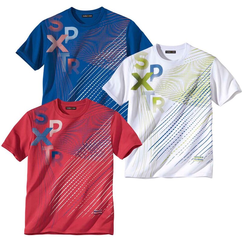Sada 3 tričiek Sport Performer Atlas For Men Oranžová 64094235