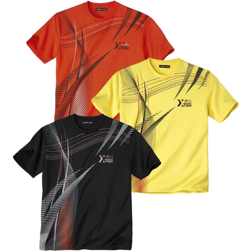 Sada 3 tričiek XTREM Atlas For Men Oranžová 64094240
