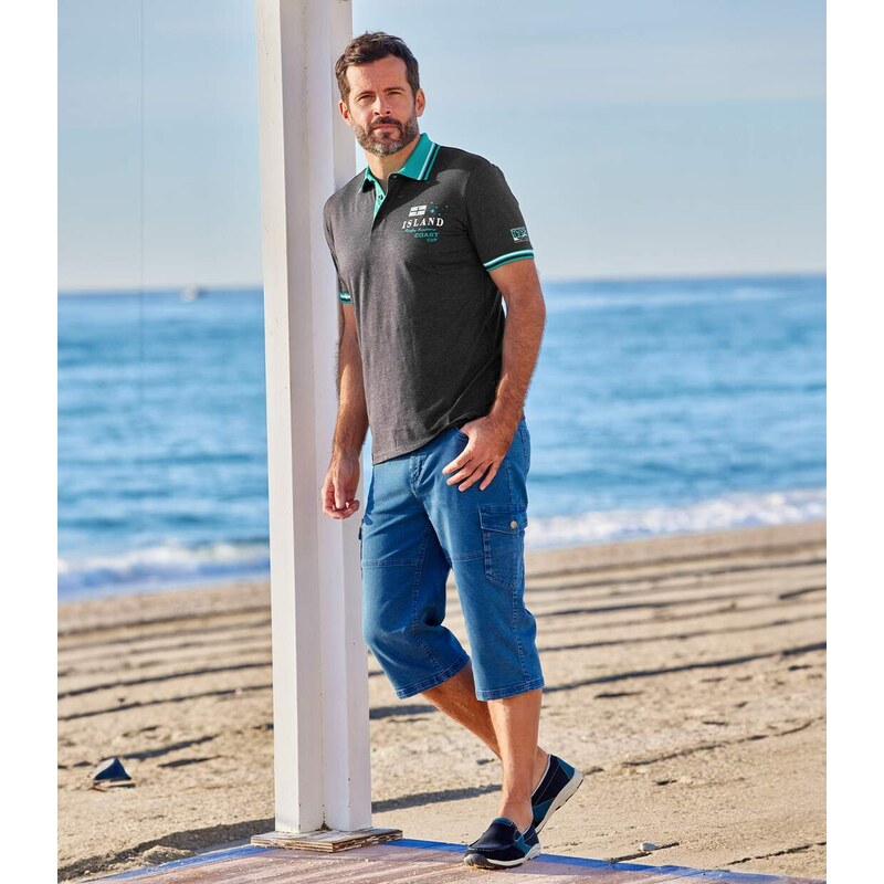 Pružné trojštvrťové kapsáčové rifle Atlas For Men Modrá 50337173