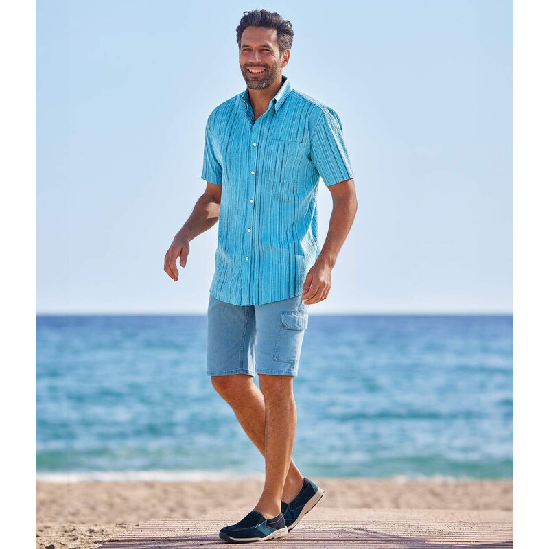 Strečové rifľové kraťasy Atlas For Men Modrá 50337178