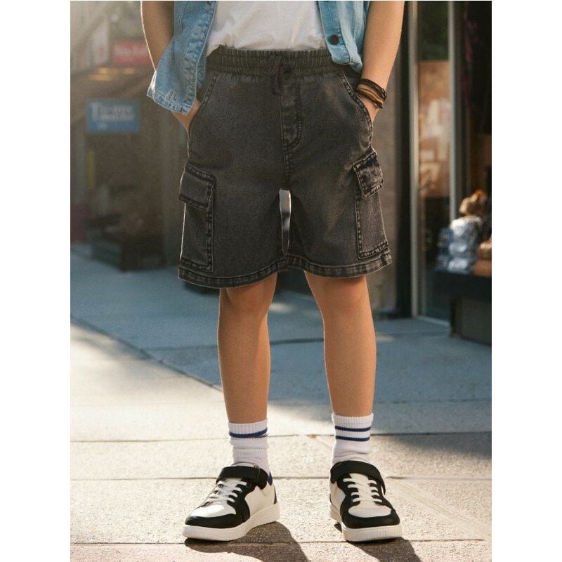 Sinsay - Rifľové kraťasy - šedá 65761423