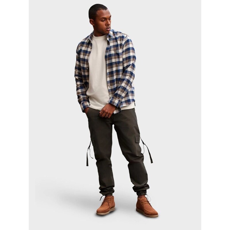 Ombre Clothing Grafitové športové pánske cargo nohavice V3 PACG-0197 64095380