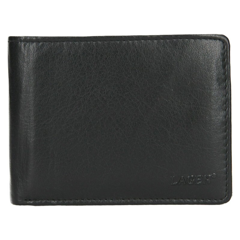 Lagen V-76 čierna pánska kožená peňaženka 64096112