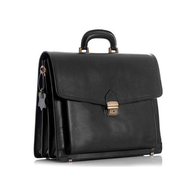 Marco MAZZINI Pánska kožená čierna aktovka LORENZ 26a 20847343