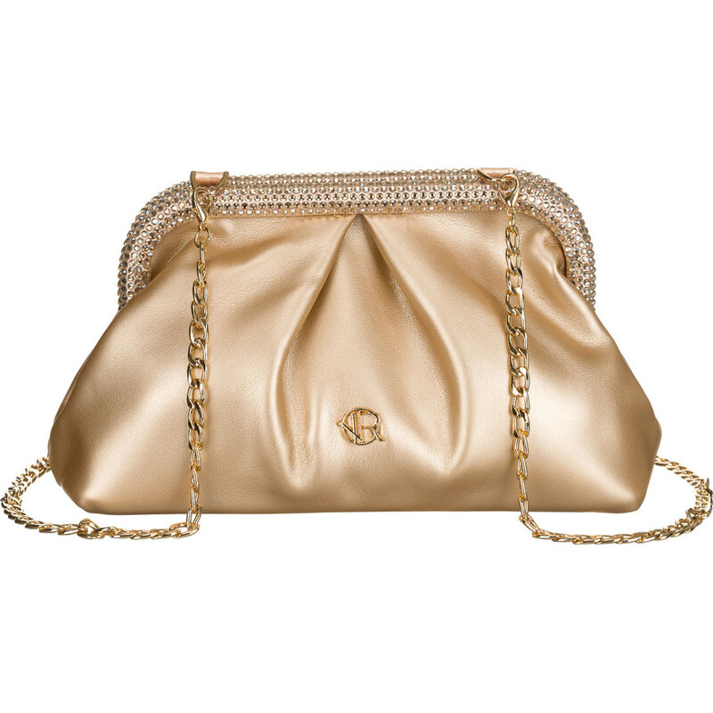 Rovicky Zlatá dámska listová kabelka na retiazke R-XS020 64058319