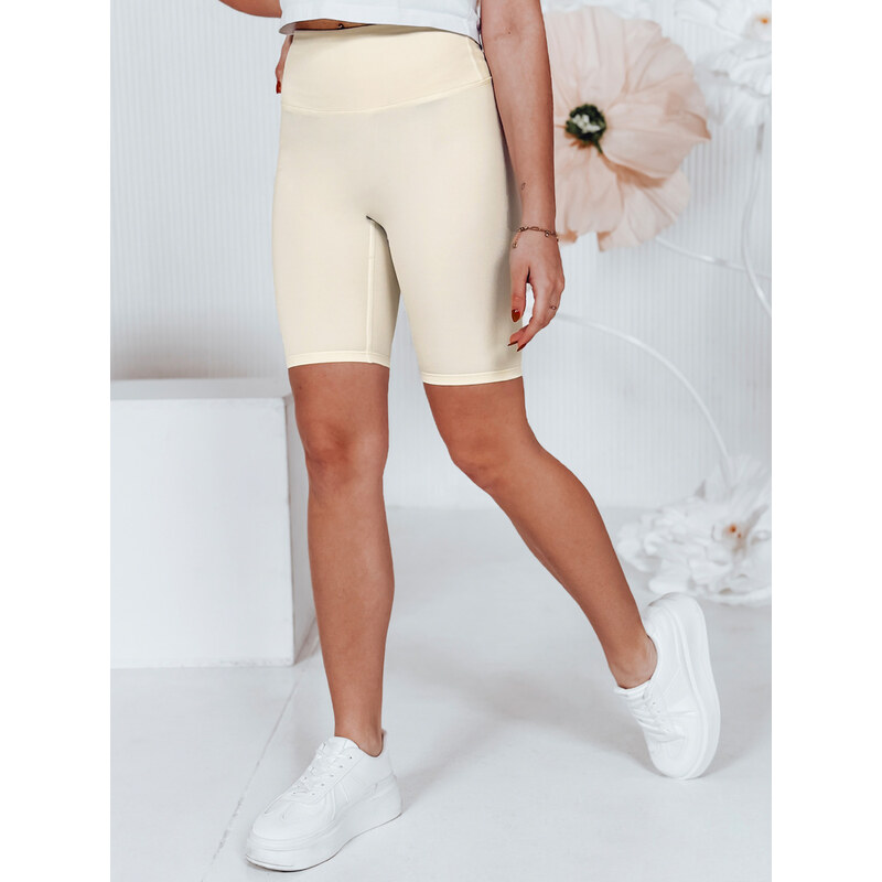 BASIC Krémové dámske biker shorts LOVIFIT SY0429 64068147