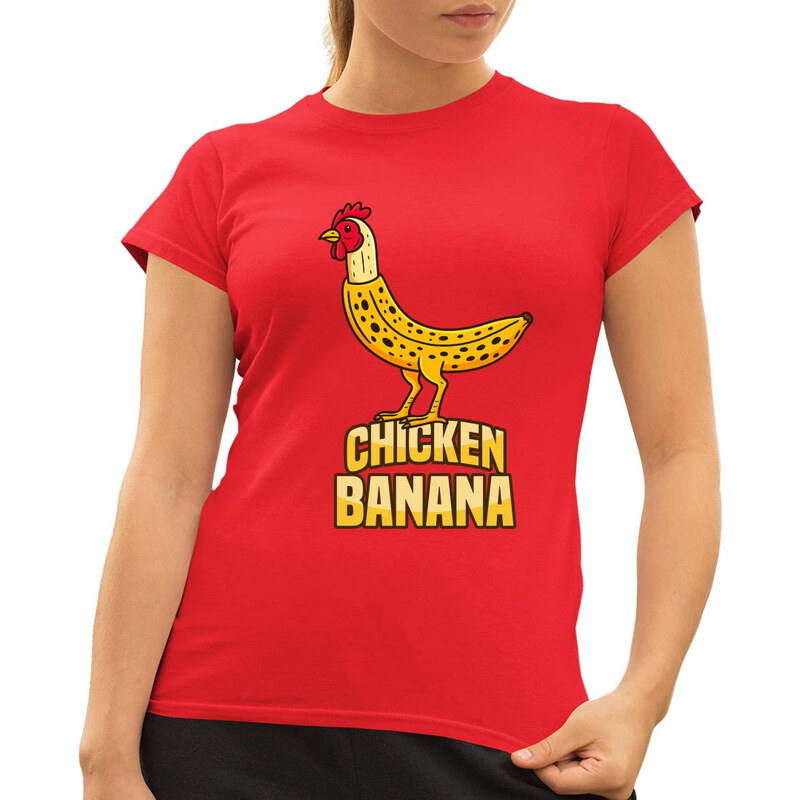 E-shop Garibald Chicken Banana - dámske tričko s potlačou