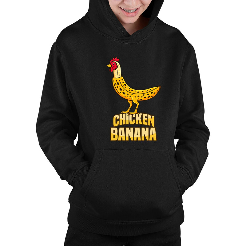 E-shop Garibald Chicken Banana - detská mikina s kapucňou