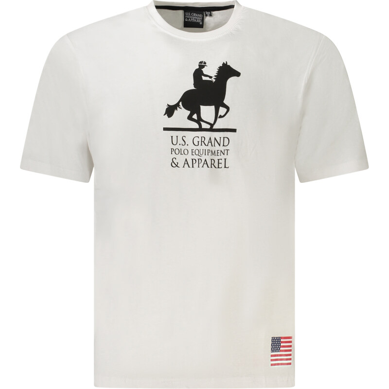 U.S. GRAND Biele pánske tričko US Grand Polo 64706547