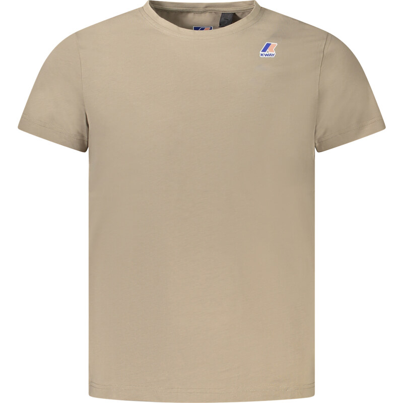 Pánske béžové tričko K-Way s krátkym rukávom 64708356