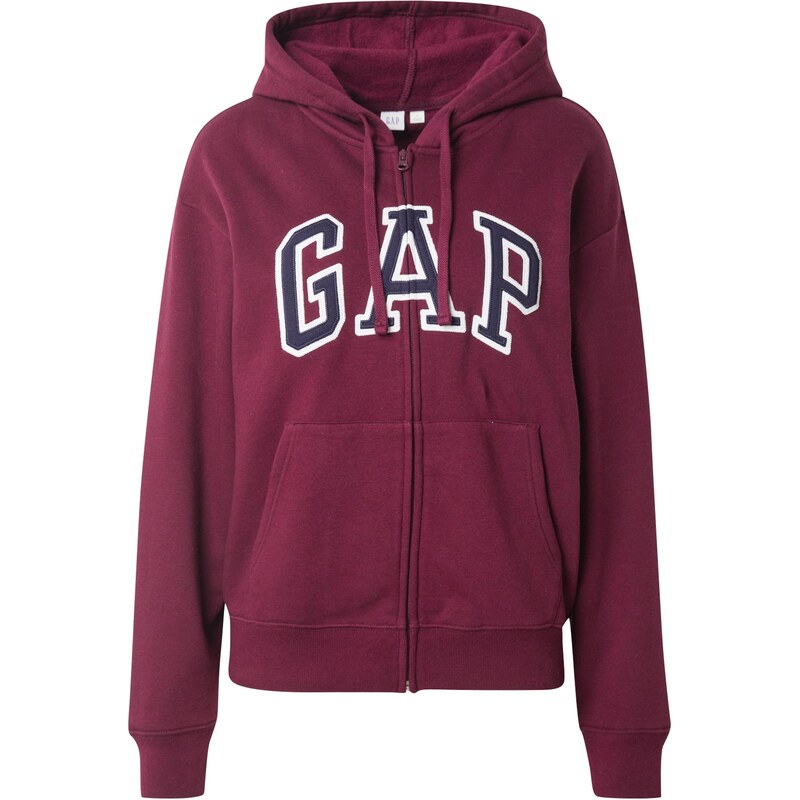 GAP Tepláková bunda HERITAGE námornícka modrá / bordová / biela 63571065