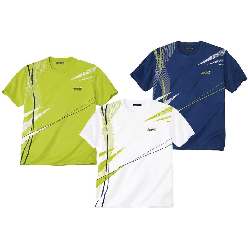 Sada 3 tričiek Running Atlas For Men Zelená 64101985