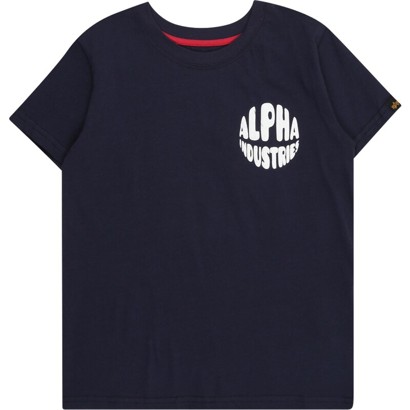 ALPHA INDUSTRIES Tričko námornícka modrá / biela 63769147