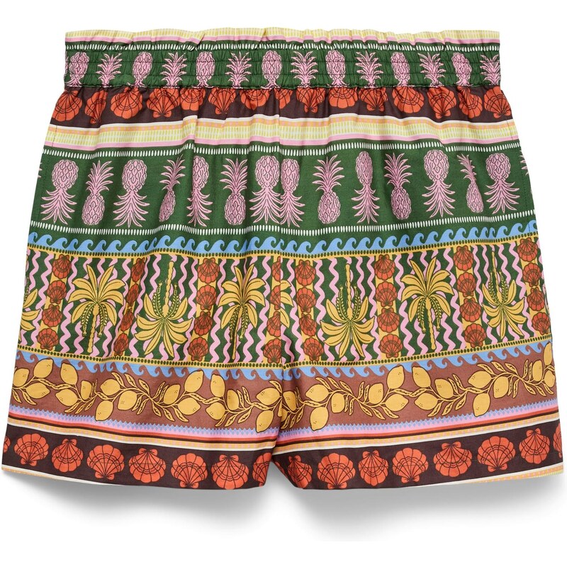 VERO MODA Nohavice VMTRUELY hrdzavohnedá / svetložltá / tmavozelená / 65879602