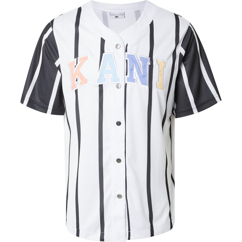 Karl Kani Košeľa Serif svetlomodrá / pastelovo oranžová / čierna / 54330975