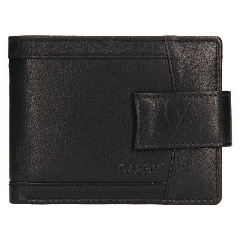 Lagen V-05 čierna pánska kožená peňaženka 64109258