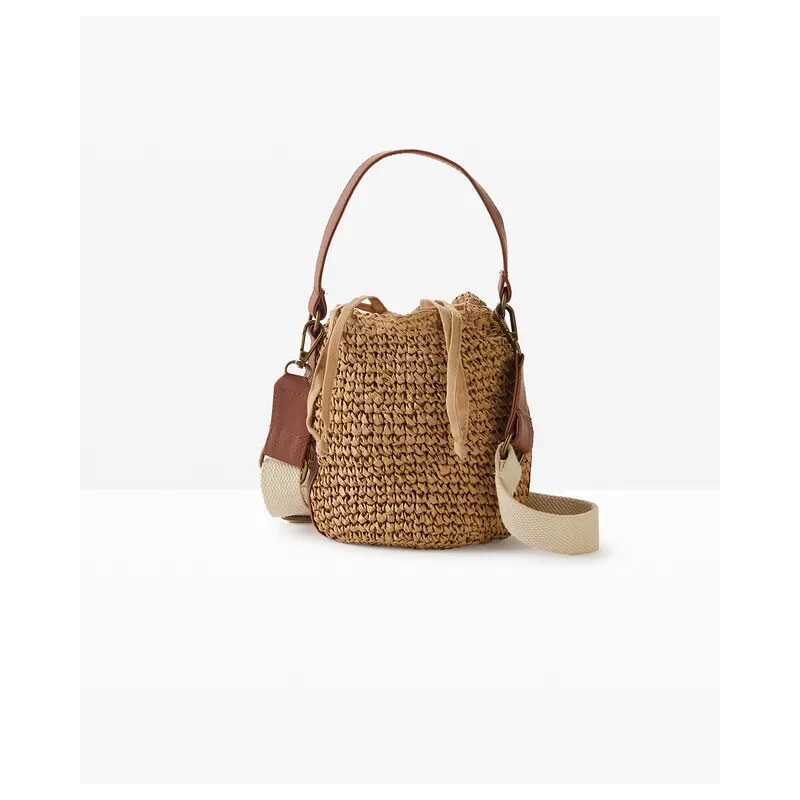 bonprix Slamená taška, farba béžová 63894145