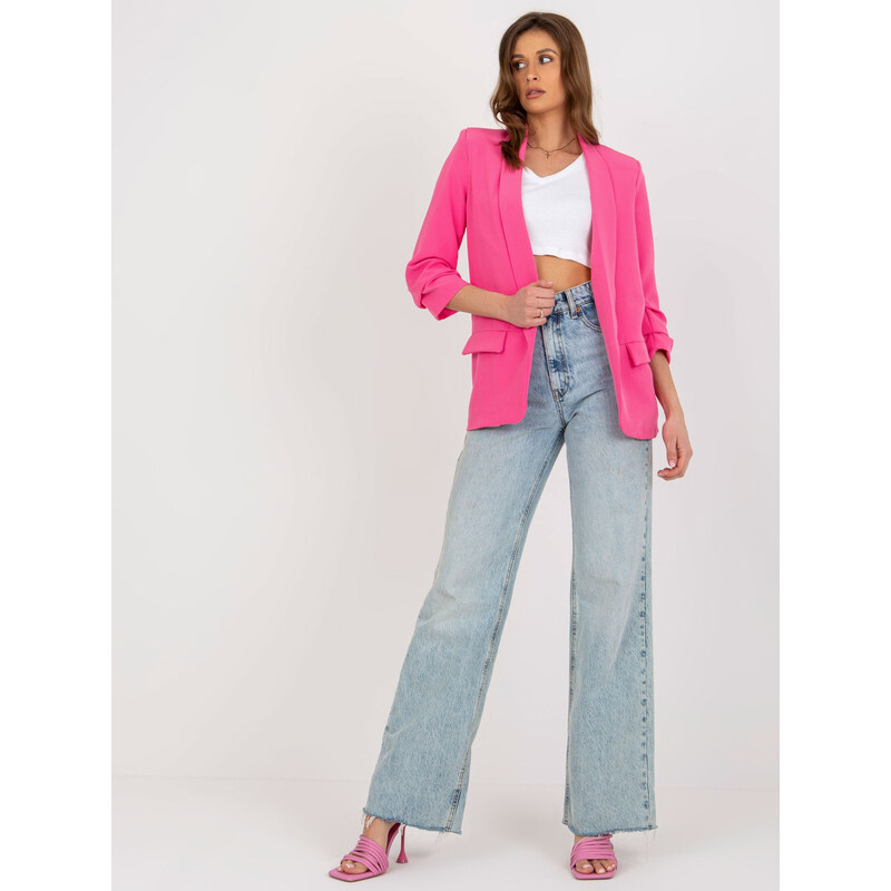 ITALY MODA Ružové elegantné sako DHJ-MA-7684.15P-pink 57951589