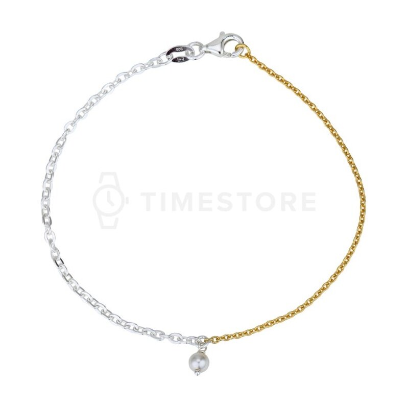 Dvojfarebný strieborný náramok s perlou TS-BR-0047 TS-BR-0047 64111440