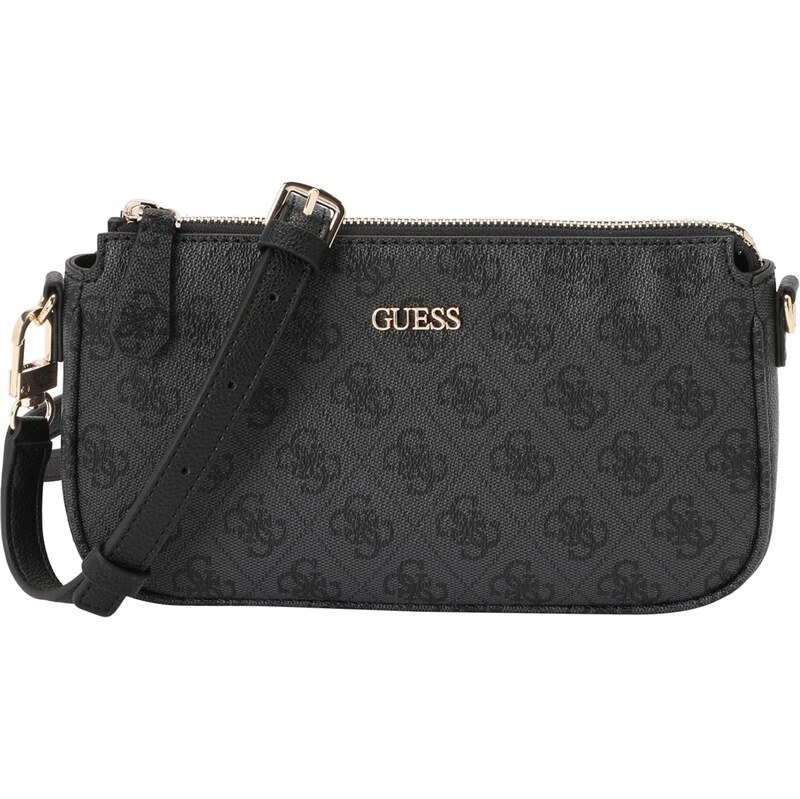 GUESS Taška cez rameno NOELLE II DBL POUCH CROSSBODY antracitová / 64114435