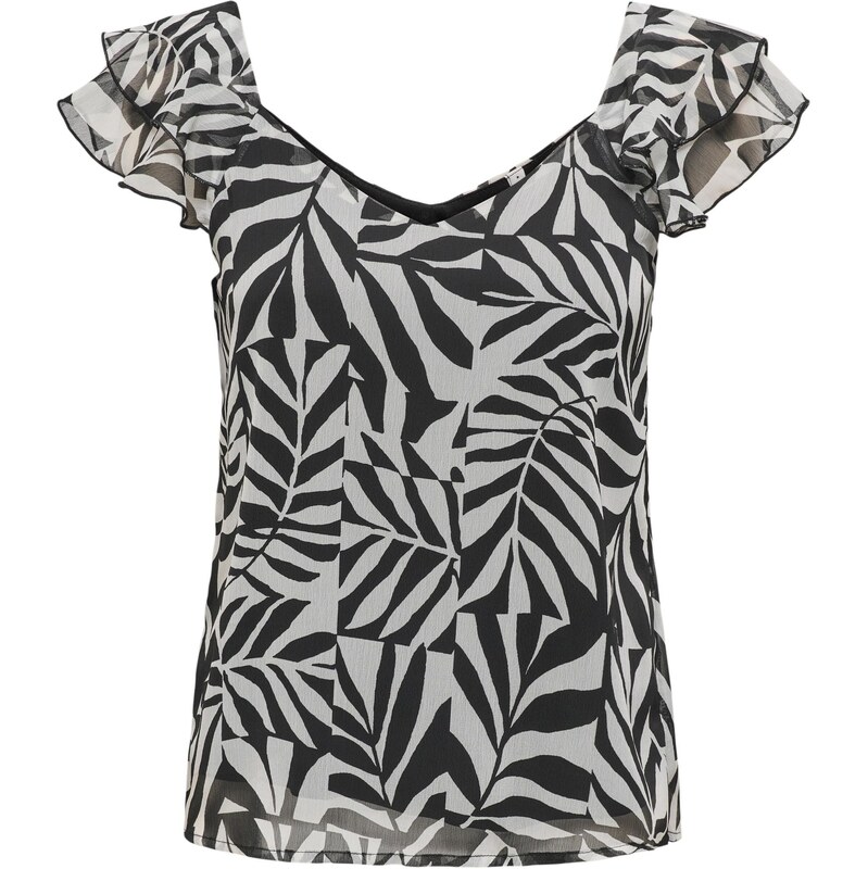 ONLY Blúzka ONLAsta sivobéžová / čierna 64114191