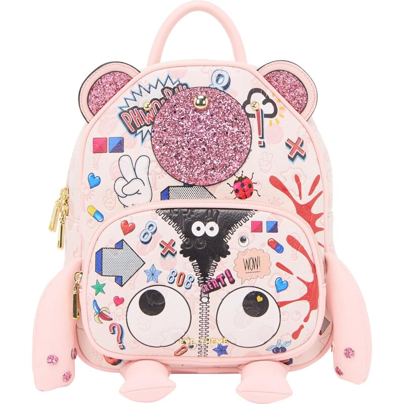 MYMO Batoh Pop Eyetheme modrá / ružová / červená / čierna 64391627