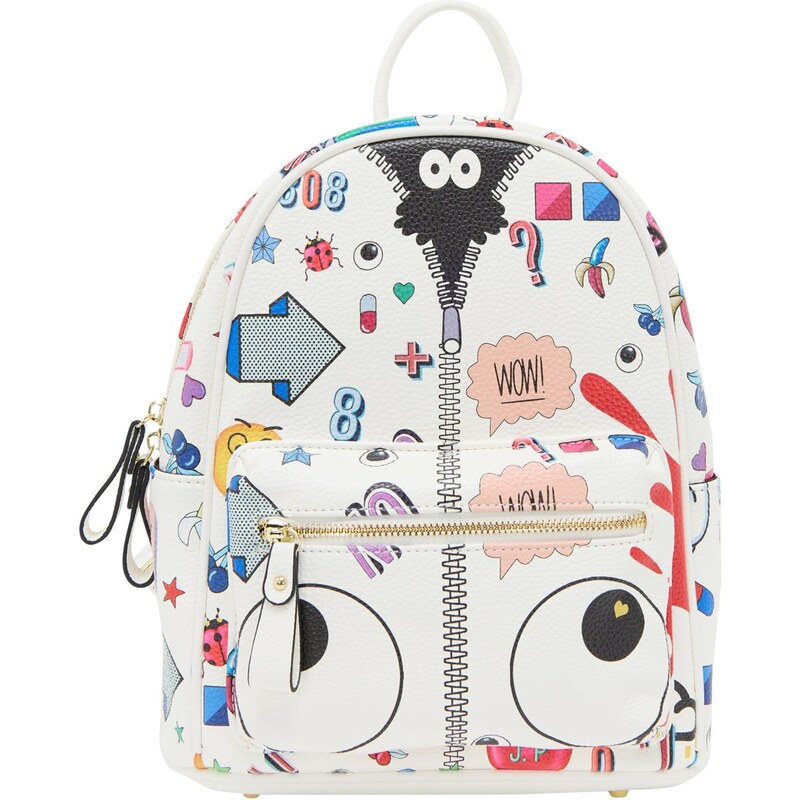 MYMO Batoh Eyetheme modrá / ružová / čierna / biela 64391625