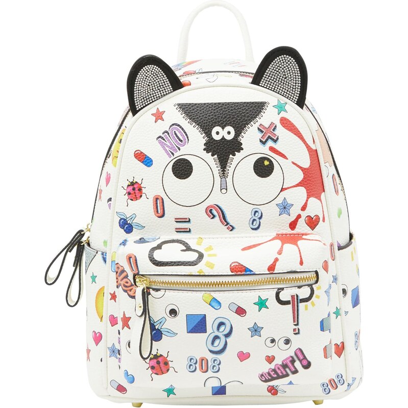 MYMO Batoh Pop Eyetheme jedľová / brusnicová / čierna / biela 64391674