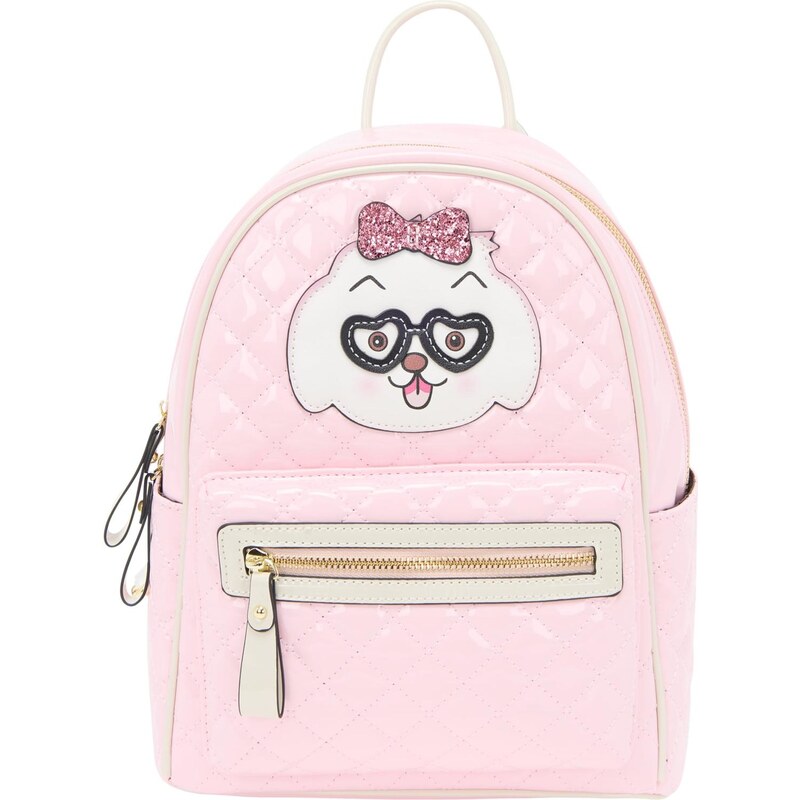 MYMO Batoh Pop Eyetheme hnedá / ružová / čierna / biela 64391671