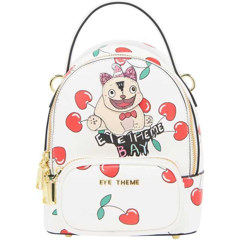 MYMO Batoh Pop Eyetheme ružová / krvavo červená / čierna / biela 64391666