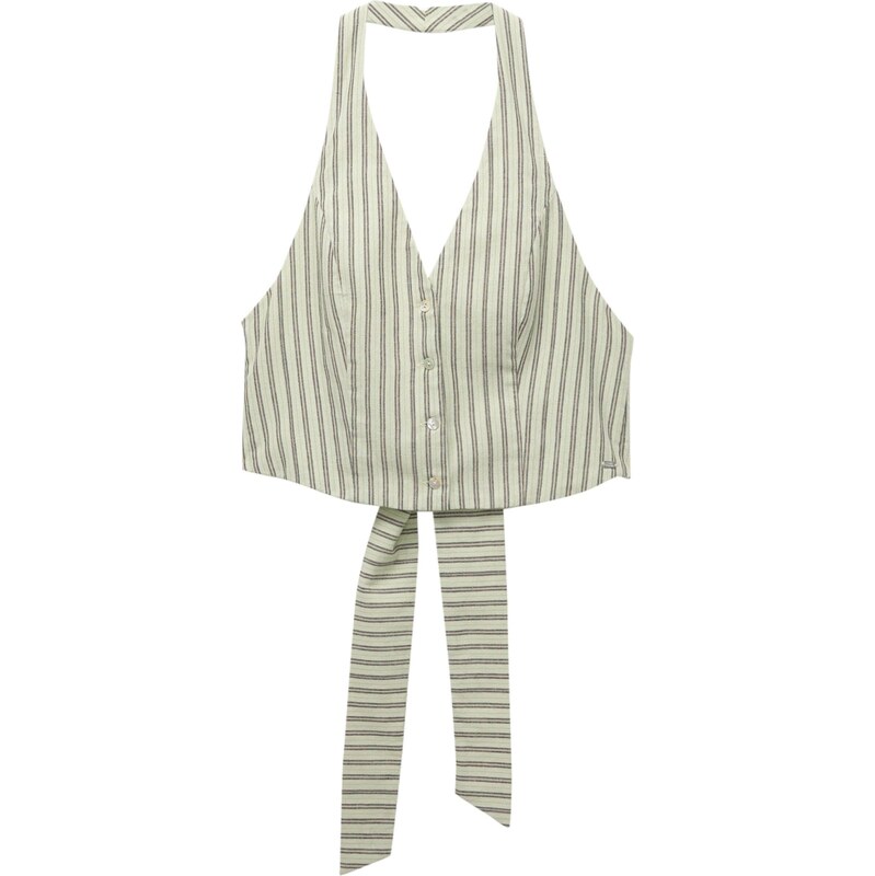 Pull&Bear Blúzka kaki / svetlozelená 65881402