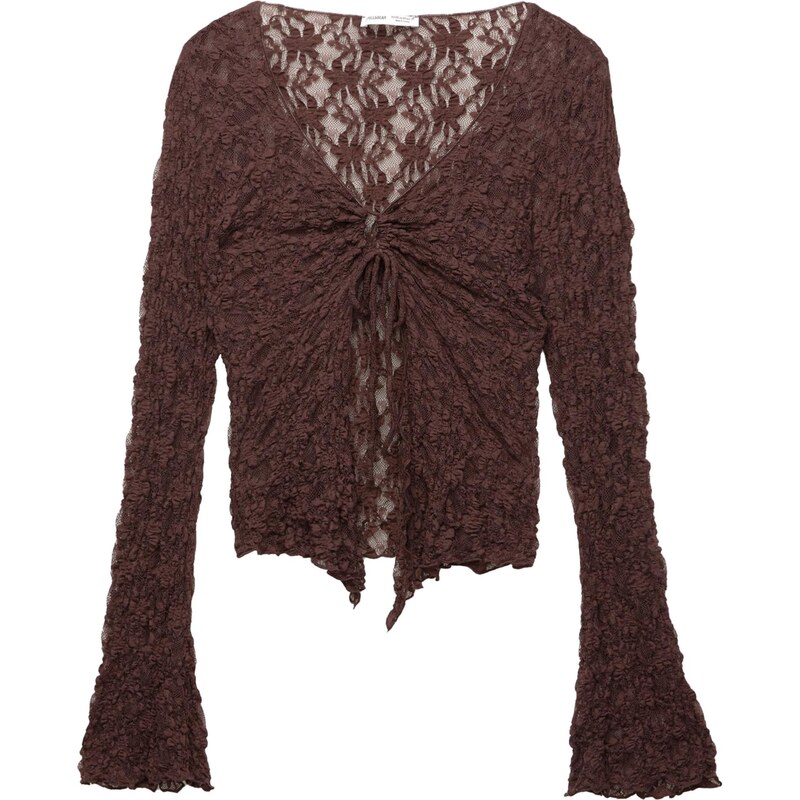 Pull&Bear Blúzka tmavohnedá 65881414