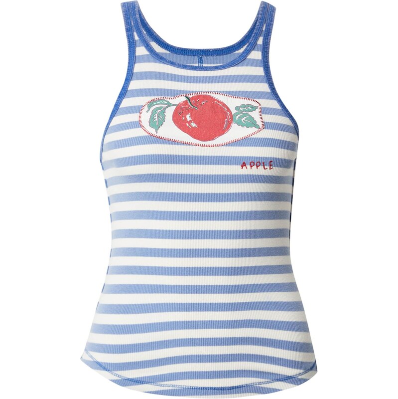 Free People Top ONLY ONE RINGER zafírová / nefritová / červená / biela 64114537