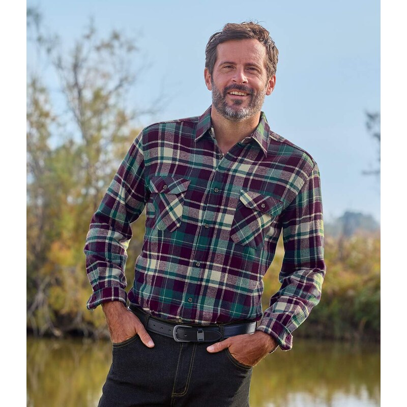 Kockovaná flanelová košeľa Valley Atlas For Men Kostkovaná 64115219