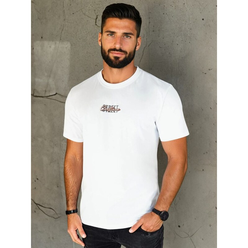 Dstreet Biele tričko s trendy nápisom 50175126