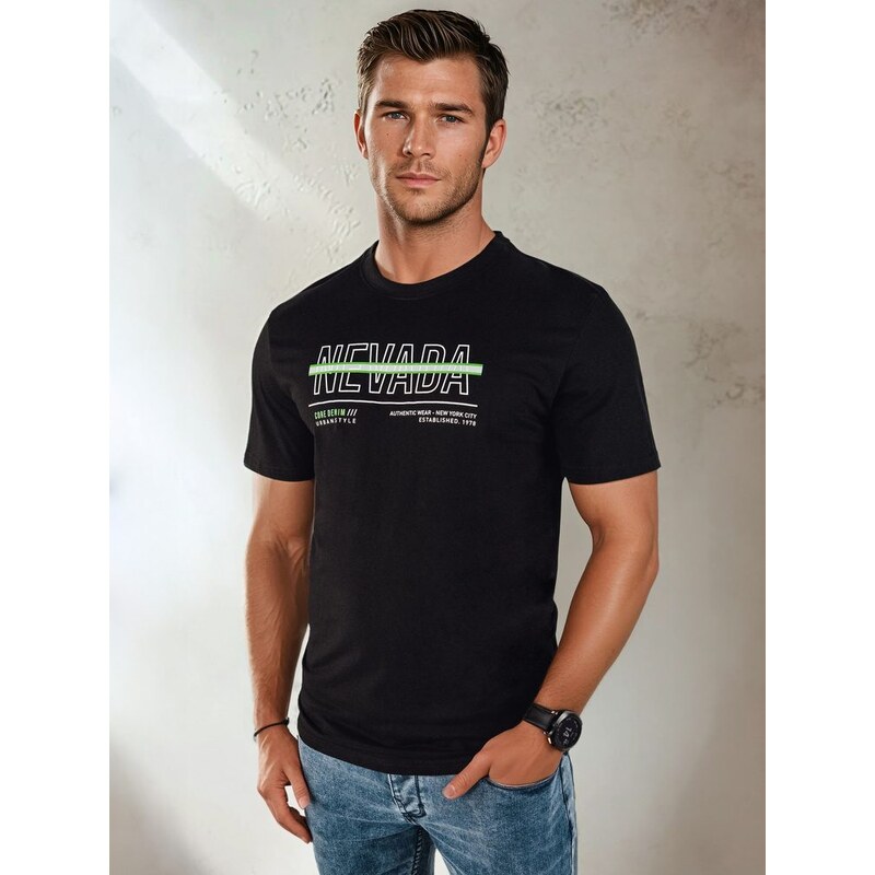 Dstreet Čierne tričko pre mužov NEVADA 63343122